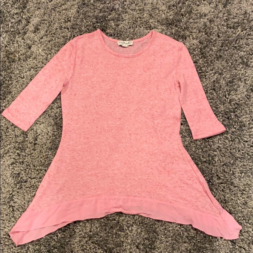 Pink 3/4 sleeve shirt